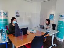Christine Rivière de Cap emploi et une partenaire Pôle emploi, en atelier en visio.