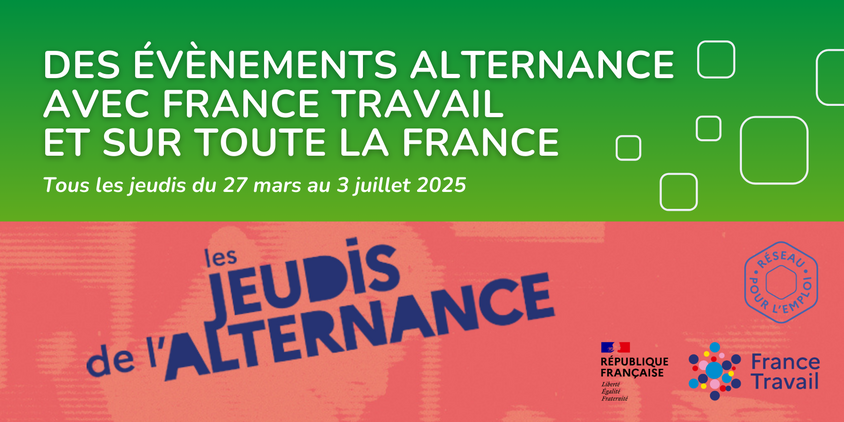 Des évènements alternance avec france travail et sur toute la france avec le Réseau Pour l'Emploi