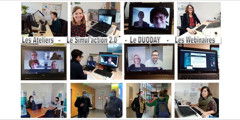 Pêle-mêle de photos prises pendant la Semaine pour l'emploi